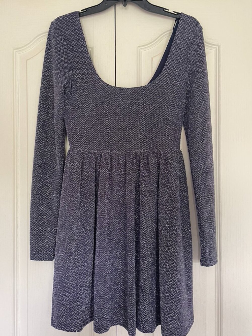 Free People Blue Dress with Silver Details